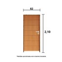 Ver imagem 3 de Kit Porta de Madeira 210x82cm Batente 9cm Fechadura Stilo Belissima 2 Rodam Abertura Esquerda Marrom