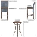Ver imagem 2 de Mesa Bistro e 4 Banquetas Roma Marrom Corda Náutica 11 Trama Original