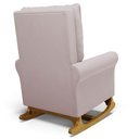 Ver imagem 6 de Poltrona de Amamentação Balanço e Puff Base de Madeira Brenda G05 Veludo Rosê - Mpozenato