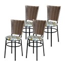 Ver imagem 1 de Kit 4 Cadeiras Cozinha Hawai Cappuccino Assento Estampado:floral Orquídea