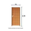 Ver imagem 3 de Kit Porta de Madeira 210x72cm Batente 14cm Fechadura Stilo Belissima 2 Rodam Abertura Direita Marrom