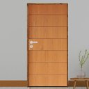 Ver imagem 1 de Kit Porta de Madeira 210x72cm Batente 14cm Fechadura Stilo Belissima 2 Rodam Abertura Direita Marrom