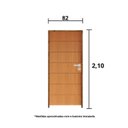 Ver imagem 3 de Kit Porta de Madeira 210x82cm Batente 14cm Fechadura Stilo Belissima 2 Rodam Abertura Esquerda