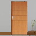 Ver imagem 1 de Kit Porta de Madeira 210x82cm Batente 14cm Fechadura Stilo Belissima 2 Rodam Abertura Esquerda