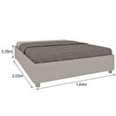 Ver imagem 3 de Cama Box Casal Monaco Queen TCIL Móveis: Off White