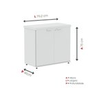 Ver imagem 5 de Armário Baixo para Escritório PE40 com 2 Portas Pivotantes Branco