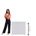 Ver imagem 7 de Armário Baixo para Escritório PE40 com 2 Portas Pivotantes Branco
