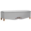 Ver imagem 2 de Recamier Baú Provençal 140cm para Cama Casal Linho - Sofa Store:linho Cinza Claro