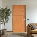 Ver imagem 1 de Kit Porta de Madeira 210x82cm Batente 9cm Fechadura Stilo Belissima 5 Rodam Abertura Esquerda Marrom