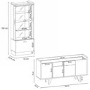 Ver imagem 2 de Conjunto Cristaleira e Buffet Aura e Albâni 6 Portas MDF-MDP com Iluminação Off White Gran Belo