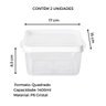 Conjunto 2 Vasilhas Quadradas Transparentes 1400Ml Geladeira - 2