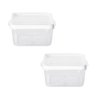 Conjunto 2 Vasilhas Quadradas Transparentes 1400Ml Geladeira - 1