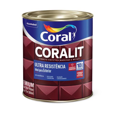Coral Coralit Ultra Resistência Alto Brilho Cor Cinza Médio 225ml