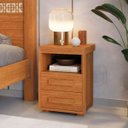 Ver imagem 4 de Kit 2 Mesas de Cabeceira 2 Gavetas Lóquio 100% Mdf - Casa Chick Nature