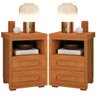 Kit 2 Mesas de Cabeceira 2 Gavetas Lóquio 100% Mdf - Casa Chick Nature - 1