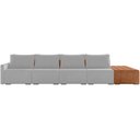 Ver imagem 3 de Sofá Ilha Modular para Sala 392cm com Puff Dublin K01 Veludo Cinza Sintético Caramelo - Lyam Decor