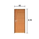 Ver imagem 3 de Kit Porta de Madeira 210x62cm Batente 9cm Fechadura Stilo Belissima 6 Rodam Abertura Direita Marrom/