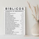 Ver imagem 2 de Quadro Salmos Bíblicos Números de Emergência 33x24cm - com Vidro:madeira Branca