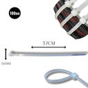 Ver imagem 2 de Abraçadeira Nylon Enforca 3,6 X 370mm Kit C/ 100 Lacre Plástico Fixadora Fita Hellerman 37cm Branca