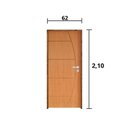 Ver imagem 3 de Kit Porta de Madeira 210x62cm Batente 9cm Fechadura Stilo Belissima 6 Rodam Abertura Esquerda Marrom