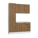 Ver imagem 2 de Armário de Cozinha Compacta 100% Mdf 170cm Branco/nogueira Celeste Kappesberg