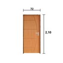 Ver imagem 3 de Kit Porta de Madeira 210x72cm Batente 9cm Fechadura Stilo Belissima 6 Rodam Abertura Esquerda Marrom