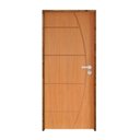 Ver imagem 2 de Kit Porta de Madeira 210x72cm Batente 9cm Fechadura Stilo Belissima 6 Rodam Abertura Esquerda Marrom
