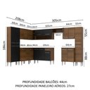 Ver imagem 4 de Armário de Cozinha Completa de Canto 513cm Rustic/Preto Emilly Big Madesa 02