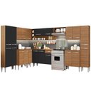 Ver imagem 3 de Armário de Cozinha Completa de Canto 513cm Rustic/Preto Emilly Big Madesa 02