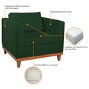 Ver imagem 7 de Kit Sofá 3 Lugares e 2 Poltronas Europa 180 cm Estilo Conforto e Elegância Suede - Doce Sonho Móveis