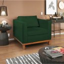 Ver imagem 3 de Kit Sofá 3 Lugares e 2 Poltronas Europa 180 cm Estilo Conforto e Elegância Suede - Doce Sonho Móveis