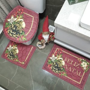 Kit de Tapete para Banheiro 3 peças