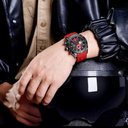 Ver imagem 4 de Relógio de Pulso Quartzo Masculino Esportivo Luminoso Impermeável Vermelho