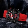 Relógio de Pulso Quartzo Masculino Esportivo Luminoso Impermeável Vermelho - 6
