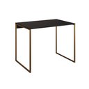 Ver imagem 1 de Escrivaninha Industrial Base Ferro Dourado Tampo Mdp Preto 110x50
