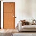 Ver imagem 1 de Kit Porta de Madeira 210x72cm Batente 11cm Fechadura Stilo Belissima 6 Rodam Abertura Esquerda Marro