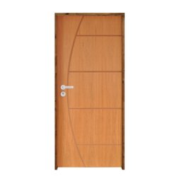 Kit Porta de Madeira 210x82cm Batente 11cm Fechadura Stilo Belissima 6 Rodam Abertura Direita - 2 Kit Porta de Madeira 210x82cm Batente 11cm Fechadura Stilo Belissima 6 Rodam Abertura Direita - 2