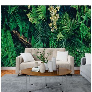 Papel de Parede 3D Painel 3M Folhas Flores tropical Vinil Folhagem Auto Colante Vinílico Lavável