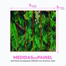 Papel de Parede 3D Painel 3M Folhas Flores tropical Vinil Folhagem Auto Colante Vinílico Lavável - 5