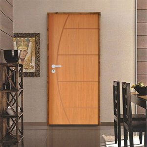 Kit Porta de Madeira 210x82cm Batente 11cm Fechadura Stilo Belissima 6 Rodam 