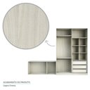 Ver imagem 2 de Guarda Roupa Closet, 3 Gavetas, 2 Cabideiros Legno Crema