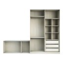 Ver imagem 6 de Guarda Roupa Closet, 3 Gavetas, 2 Cabideiros Legno Crema