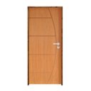 Ver imagem 2 de Kit Porta de Madeira 210x82cm Batente 14cm Fechadura Stilo Belissima 6 Rodam Abertura Esquerda Marro