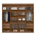 Ver imagem 4 de Guarda Roupa Roupeiro Casal 8 Portas 4 Gavetas Master New 8.4 Jatoba Areia Santos Andirá