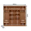 Ver imagem 2 de Guarda Roupa Roupeiro Casal 8 Portas 4 Gavetas Master New 8.4 Jatoba Areia Santos Andirá