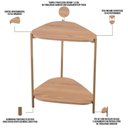 Ver imagem 4 de Mesa Lateral para Sala de Estar Pés Metálicos Adek A03 Hanover Dourado - Lyam Decor
