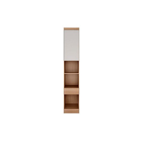 Módulo de Quarto Rizon Armário Mesa de Cabeceira /linea C/ 1 Porta e 1 Gaveta Cumaru/fendi - Novo