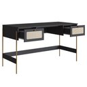 Ver imagem 6 de Mesa Escrivaninha e Estante Pé Metal Arlo A10 Nero/dourado - Mpozenato