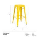 Ver imagem 6 de Kit - 2 X Banquetas Altas Iron Tolix - Industrial - Aço - Vintage - Amarelo