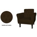 Ver imagem 2 de Poltrona Decorativa Classic Capitonê Suede Diversas Cores - DS Estofados - Marrom